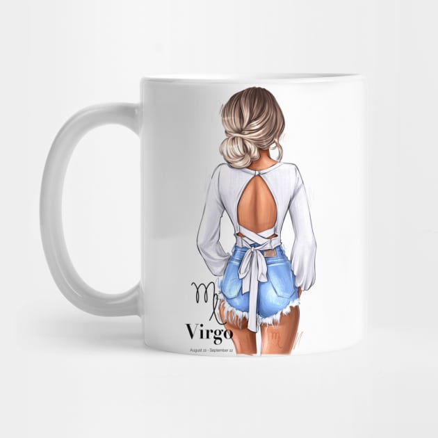 Virgo Zodiac Fashion Girl by AllessyArt 